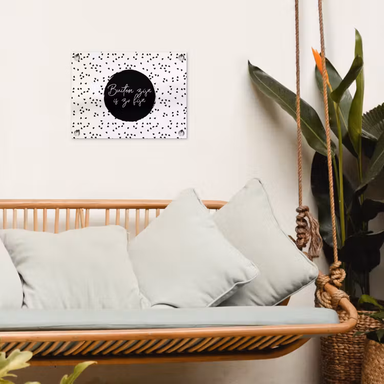 Tuinposter - Buiten zijn is zo fijn - Tekst - Tuin - Quotes — 4