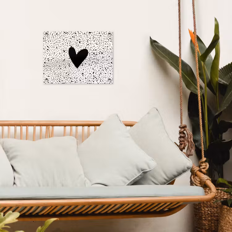 Tuinposter - Hartje - Design - Wit — 4