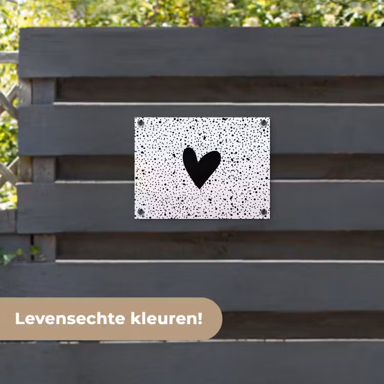 Tuinposter - Hartje - Design - Wit — 6