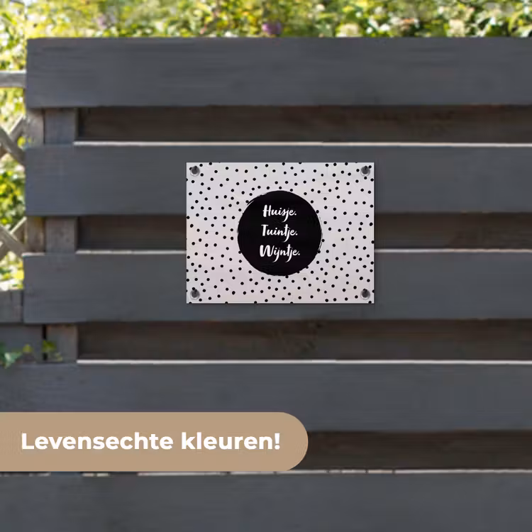 Tuinposter - Huisje. Tuintje. Wijntje - Quotes - Tekst - Wijn - Tuin — 6