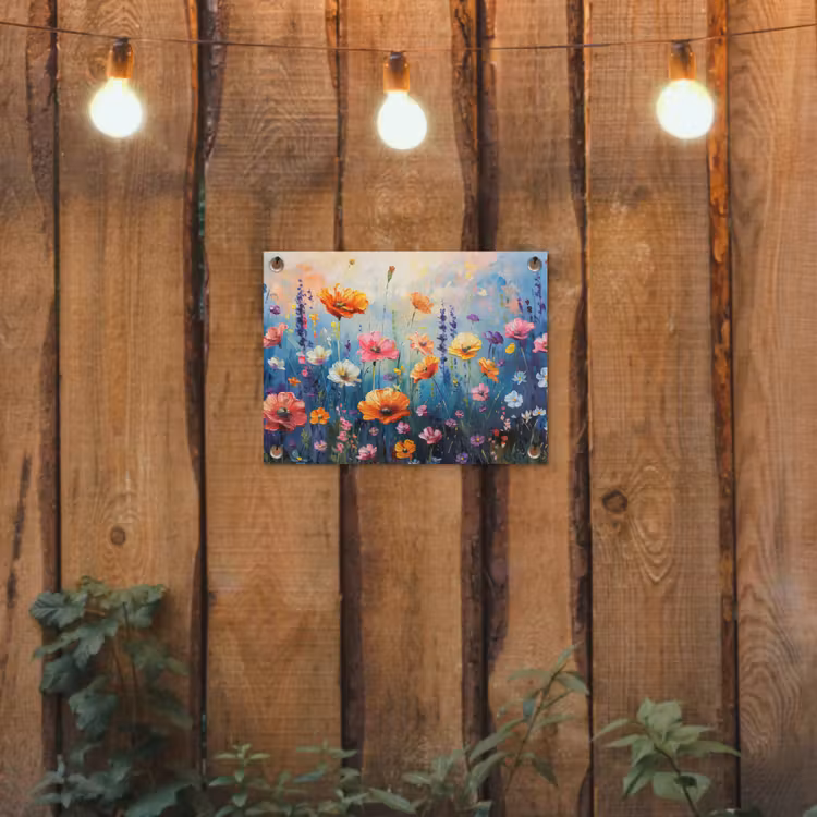 Tuinposter - Bloemen - Natuur - Waterverf - Kunst — 3