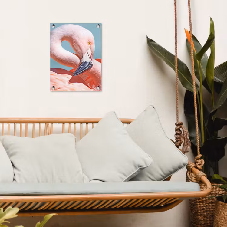 Tuinposter - Close-up flamingo — 4
