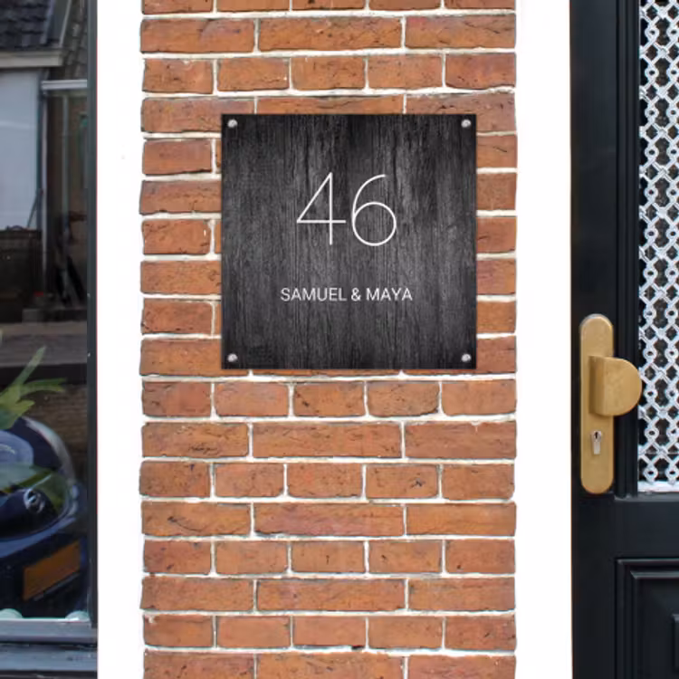 Naambord hout — 3