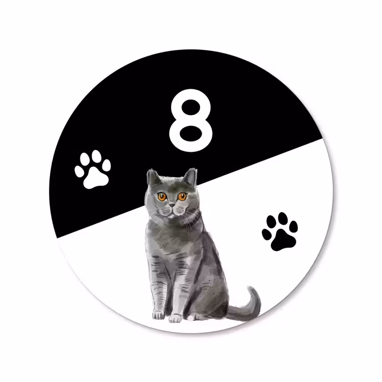 Naambord katten — 1