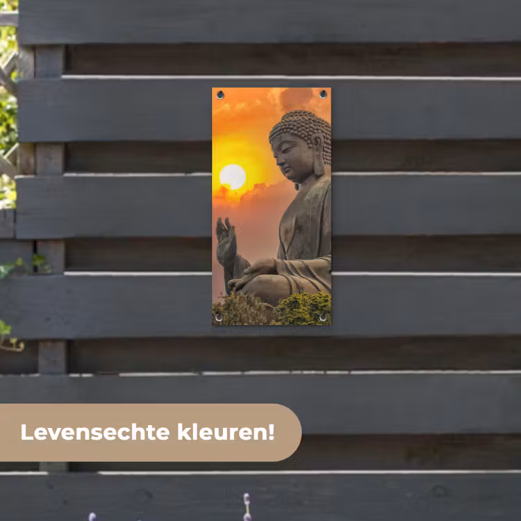 Tuinposter - Boeddha bij zonsondergang — 6