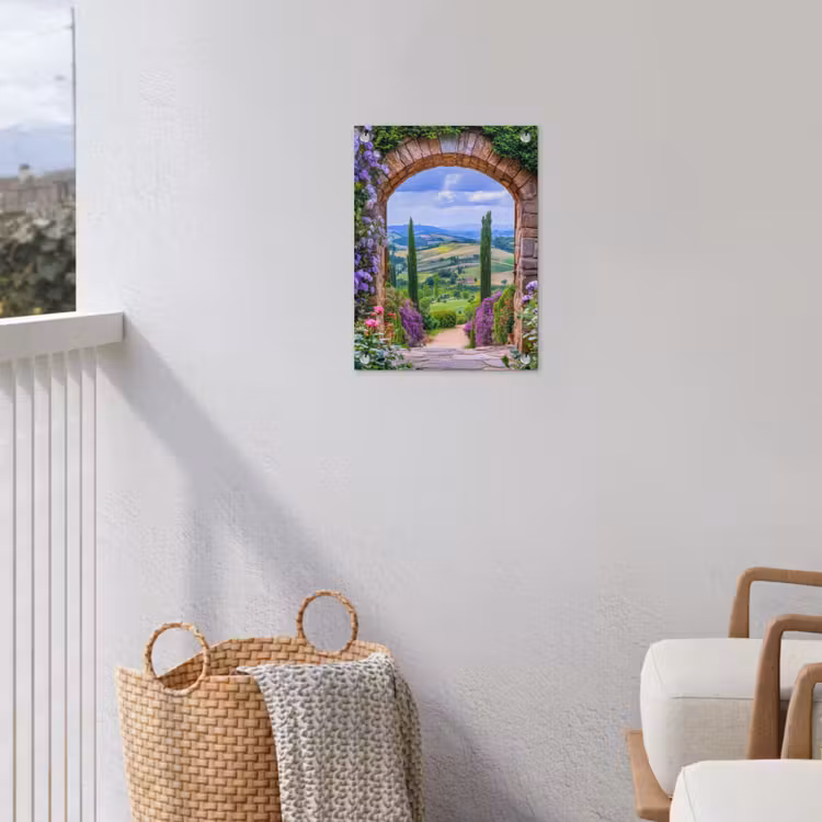 Tuinposter - Doorkijk - Toscane - Landschap - Poort — 5