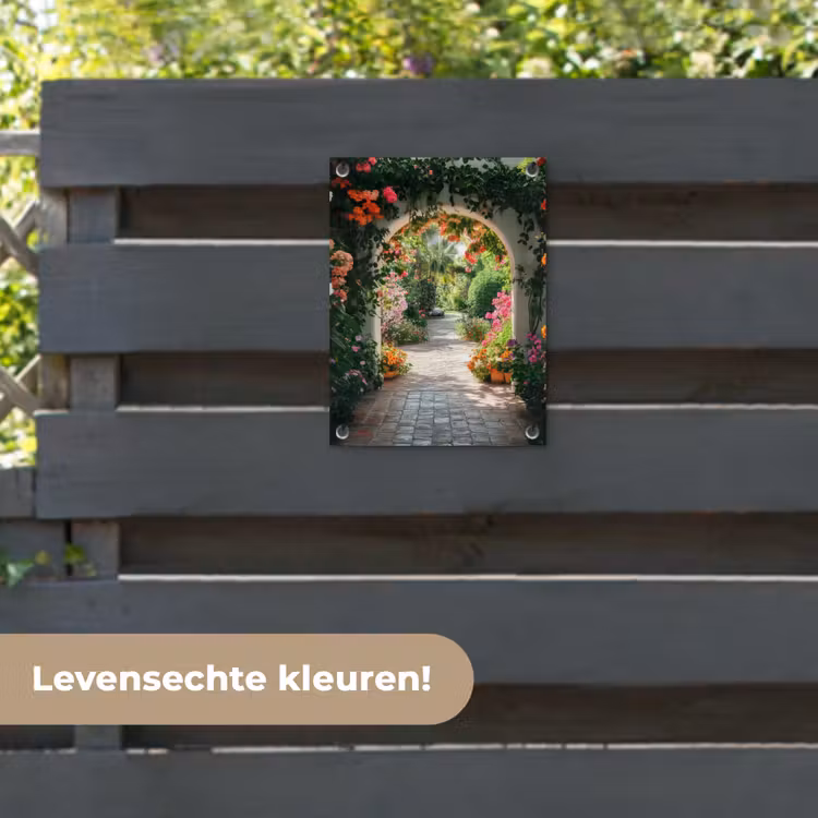 Tuinposter - Doorkijk - Bloemen - Natuur - Bloementuin — 6
