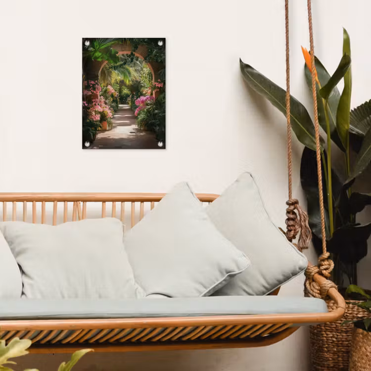 Tuinposter - Doorkijk - Tropisch - Bloemen - Natuur — 4