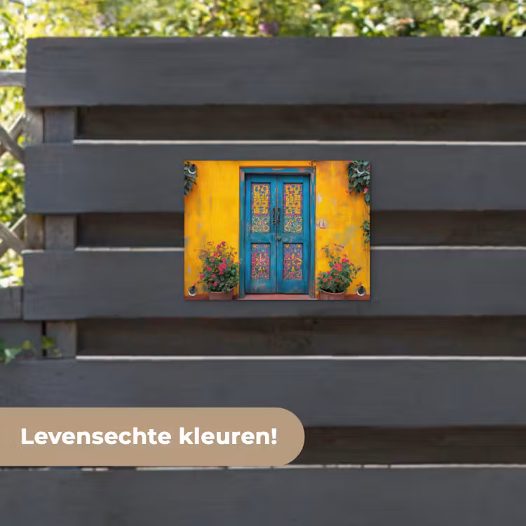 Tuinposter - Deuren - Kleurrijk - Planten — 6