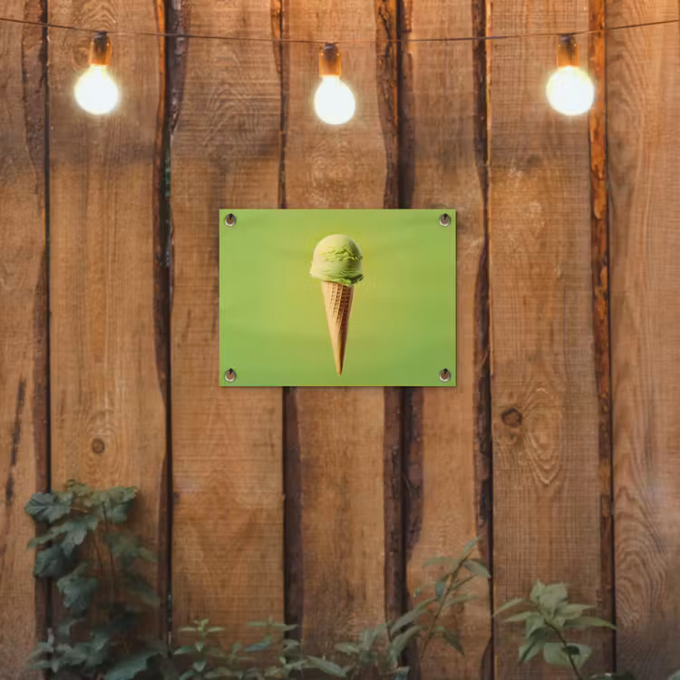 Tuinposter - Hoorntje - Schepijs - Groen — 2