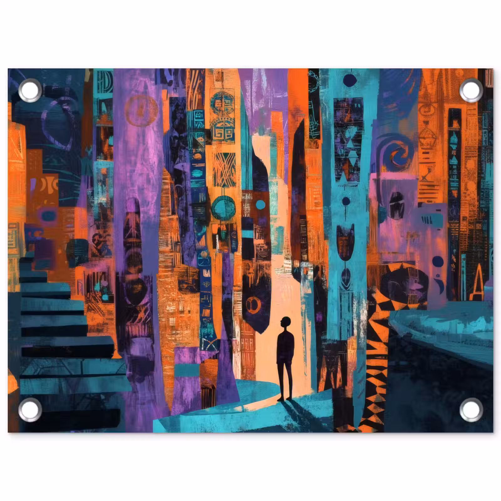 Tuinposter - Abstract - Figuren - Kleurrijk — 1