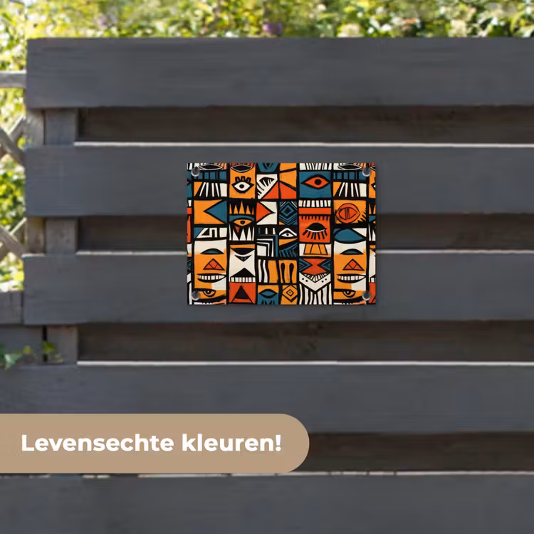 Tuinposter - Abstract - Gezichten - Mozaïek — 6