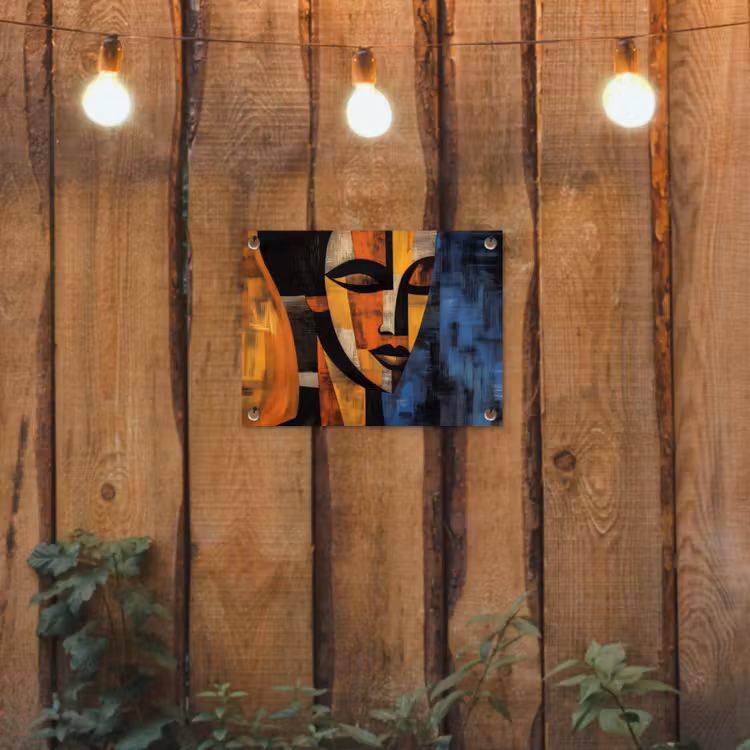 Tuinposter - Abstract - Portret - Kleurvakken — 3