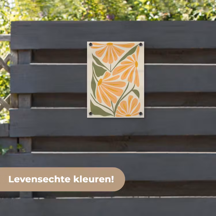 Tuinposter - Blaadjes - Zachtoranje - Bloemen — 6