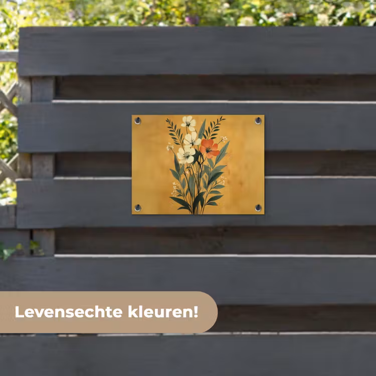 Tuinposter - Bladeren - Boeket - Bloemen - Geel — 6