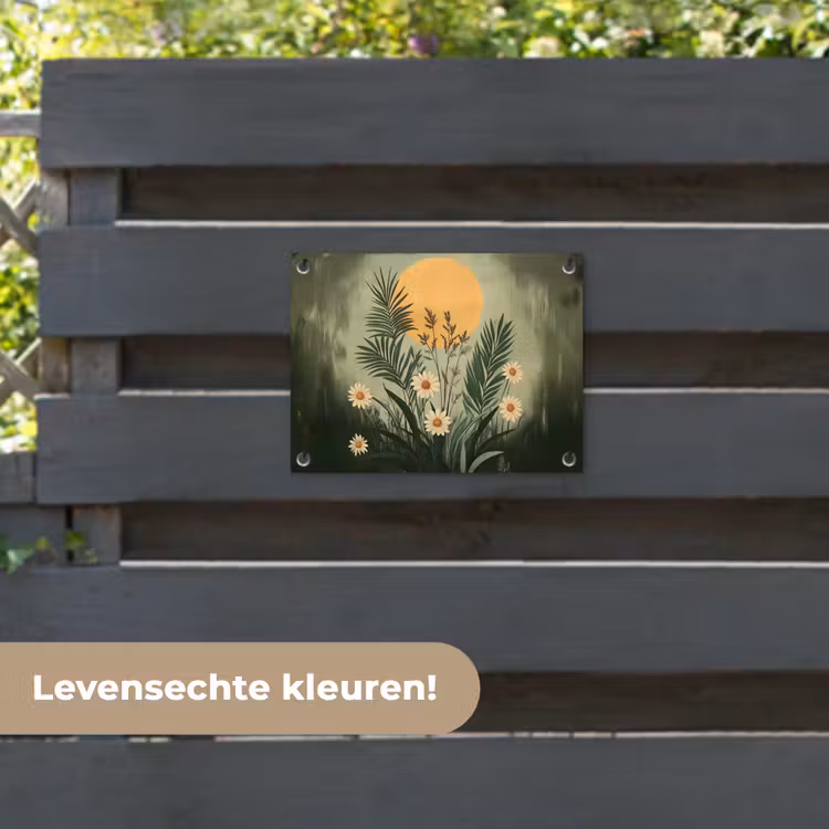 Tuinposter - Bloemen - Bladeren - Zon - Groen — 6