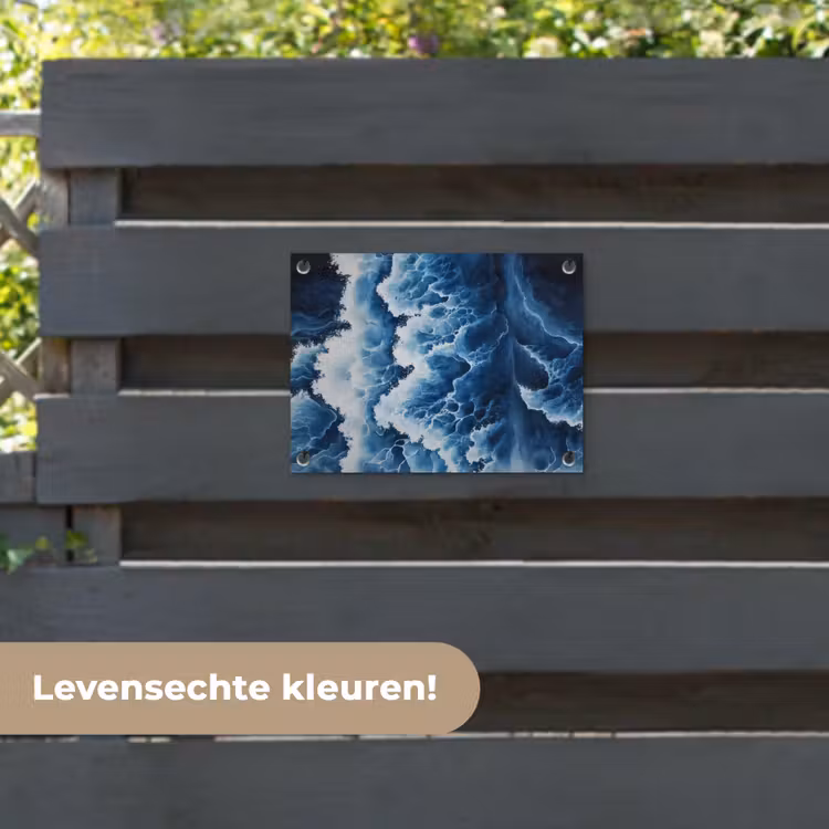 Tuinposter - Golven - Blauw - Schuim — 6