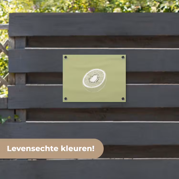 Tuinposter - Kiwi - Lijntekening - Minimalistisch - Groen — 6