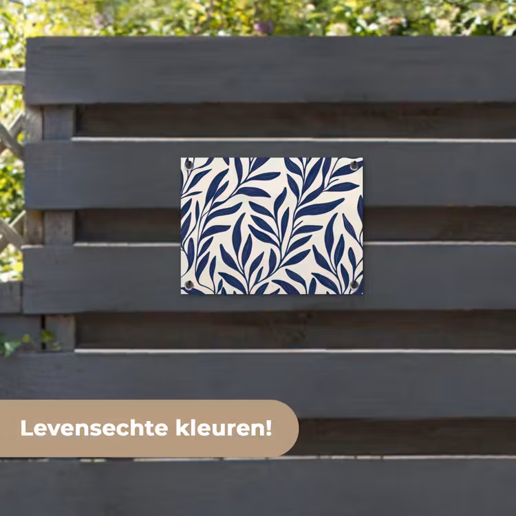 Tuinposter - Bladeren - Klimop - Donkerblauw — 6