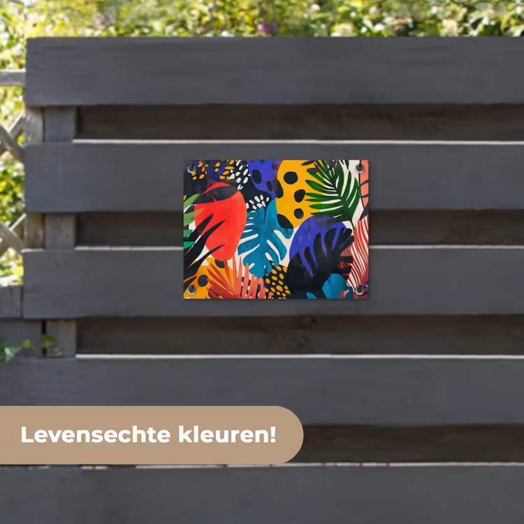 Tuinposter - Bladeren - Vormen - Abstract - Kleurrijk — 6