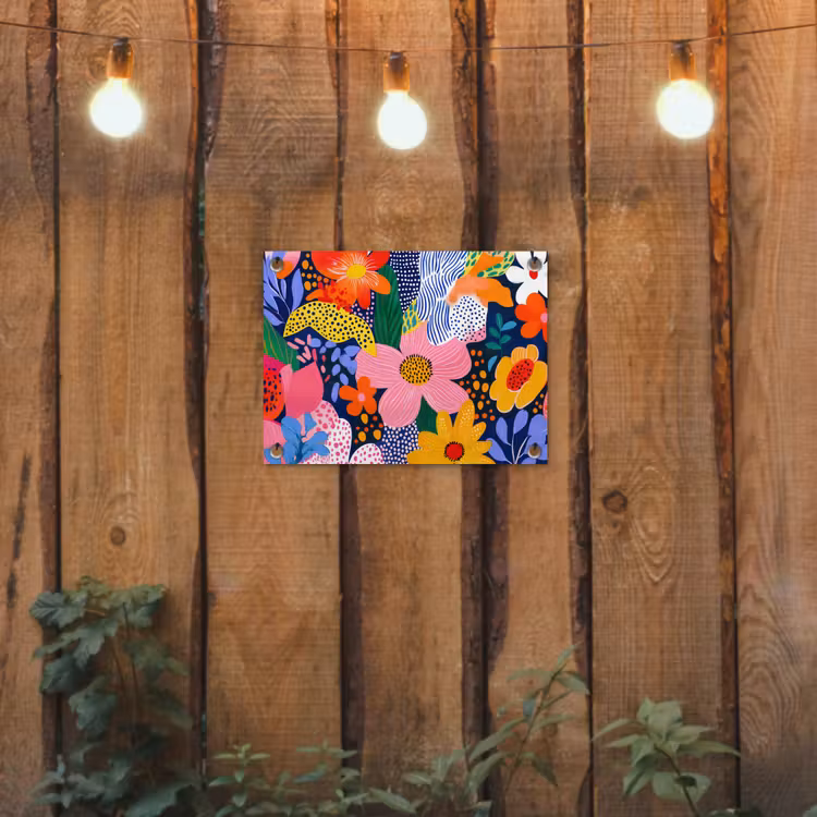 Tuinposter - Kleurrijk - Bloemen - Abstract - Stippen — 3