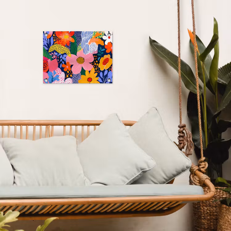 Tuinposter - Kleurrijk - Bloemen - Abstract - Stippen — 4
