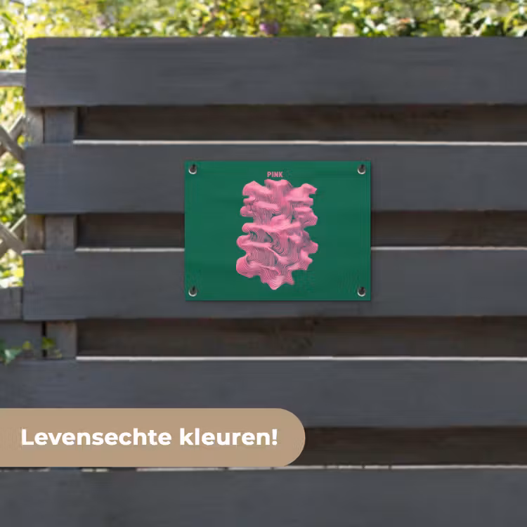 Tuinposter - Abstract - Pink - Lijnen - Groen — 6