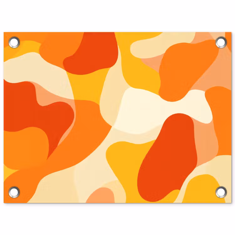 Tuinposter - Abstract - Vormen - Oranje — 1
