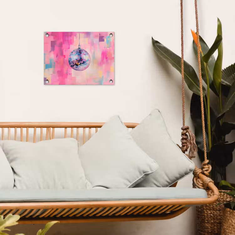 Tuinposter - Discobal - Pink - Verf — 4