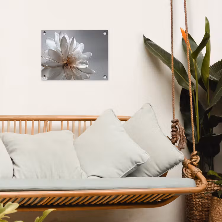 Tuinposter - Bloem - Wit - Neutraal — 4