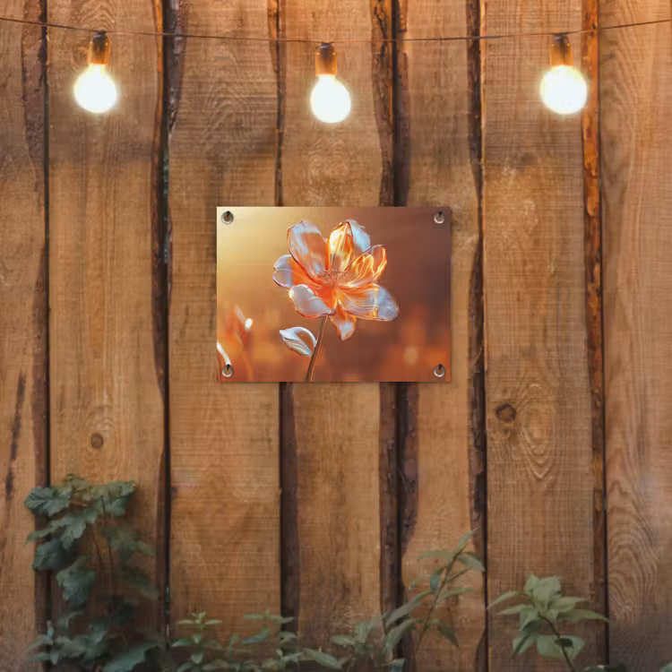 Tuinposter - Glazen - Bloem - Zonlicht — 2