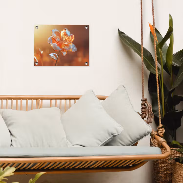 Tuinposter - Glazen - Bloem - Zonlicht — 4