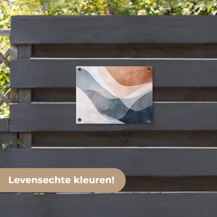 Tuinposter - Abstract - Golven - Blauw — 6