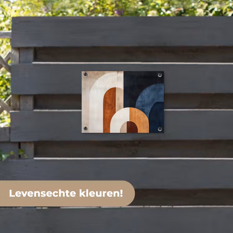 Tuinposter - Abstract - Vormen - Donkerblauw — 6