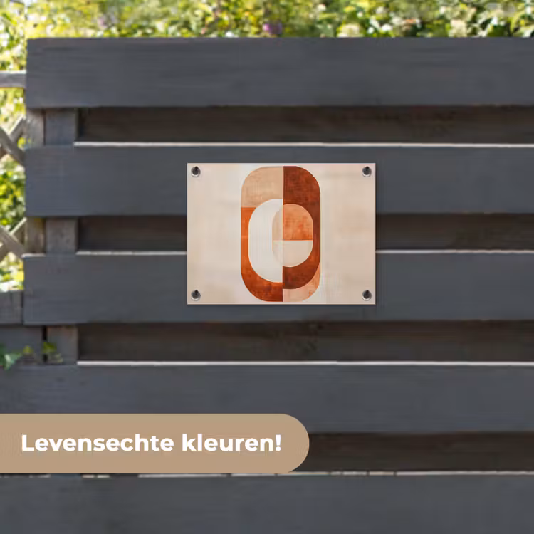 Tuinposter - Illustratie - Abstract - Vormen - Rood — 6