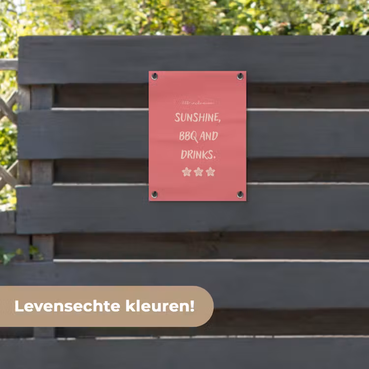 Tuinposter - BBQ - Quote - Roze - Zomer — 6