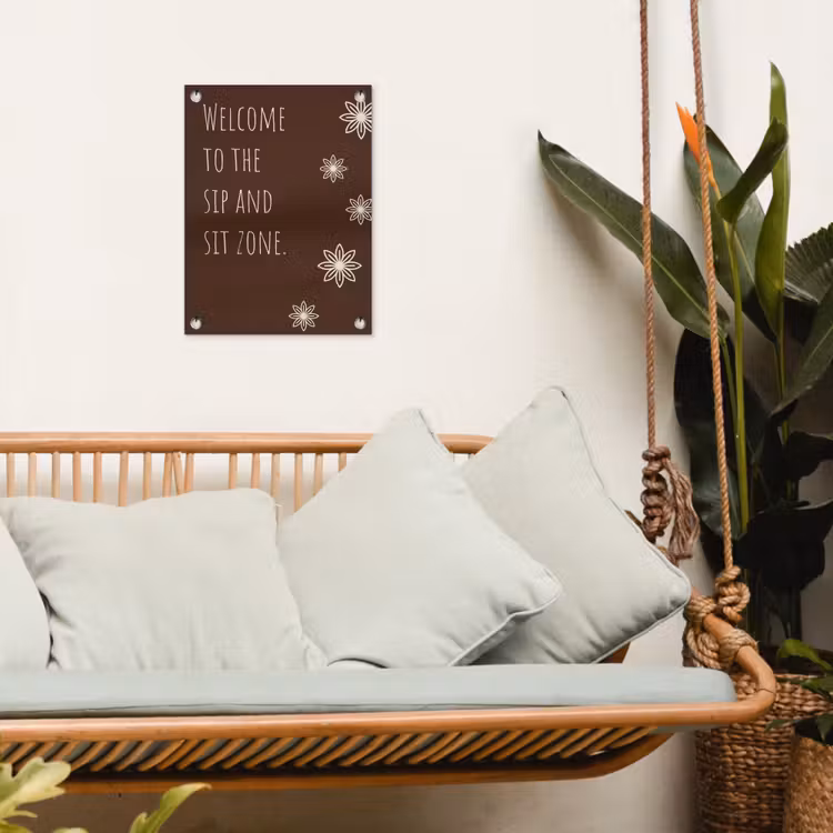 Tuinposter - Bruin - Quote - Bloemen - Zomer — 4