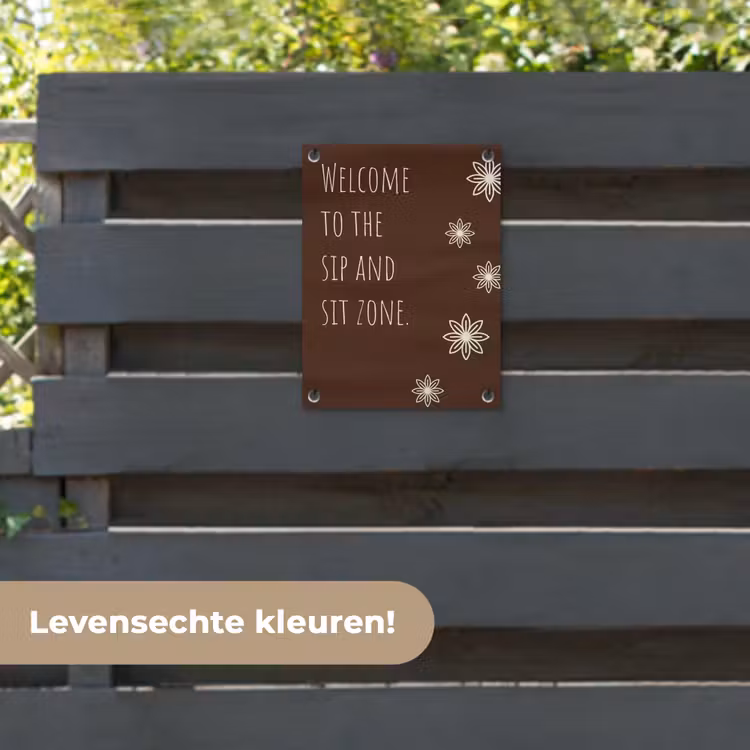 Tuinposter - Bruin - Quote - Bloemen - Zomer — 6