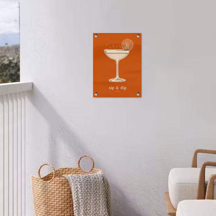 Tuinposter - Cocktail - Oranje - Zomer - Quote — 5