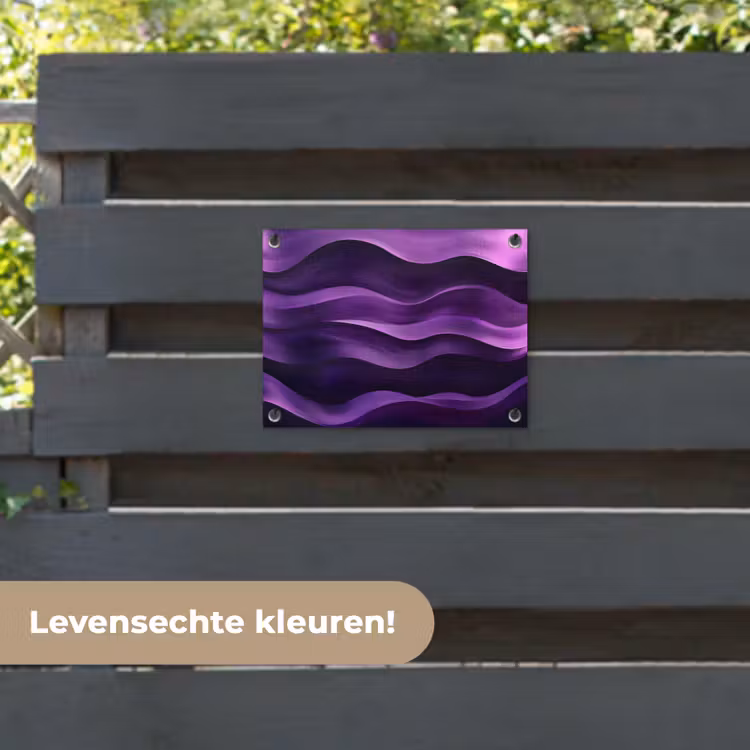 Tuinposter - Golven - Abstract - Paars — 6