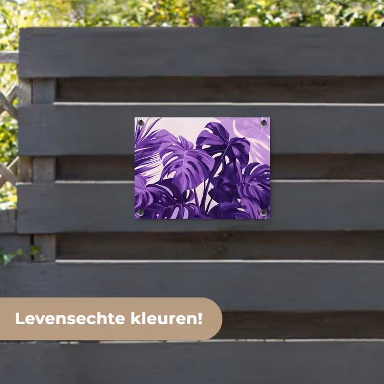 Tuinposter - Bladeren - Paars - Tropisch - Abstract — 6