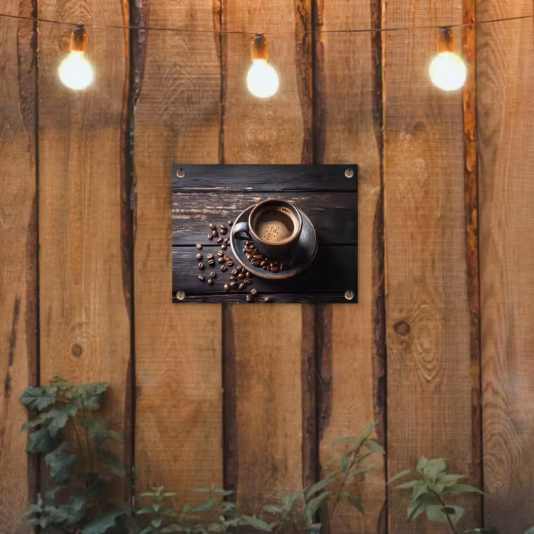 Tuinposter - Kop - Koffie - Hout - Bonen — 3