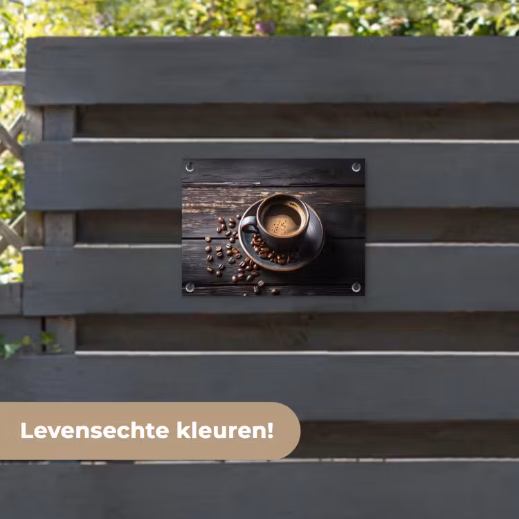Tuinposter - Kop - Koffie - Hout - Bonen — 6