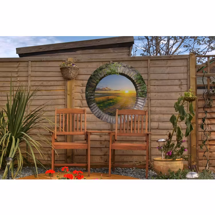 Tuinposter - Platteland - Doorkijk - Zon — 4