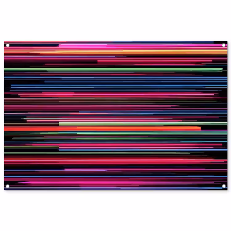 Tuinposter - Gaming - Abstract - Lijnen - Horizontaal - Kleurrijk — 1