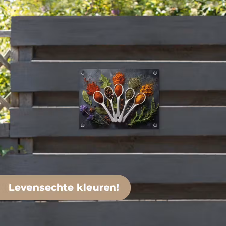 Tuinposter - Lepels - Wit - Poeder - Kruiden — 6