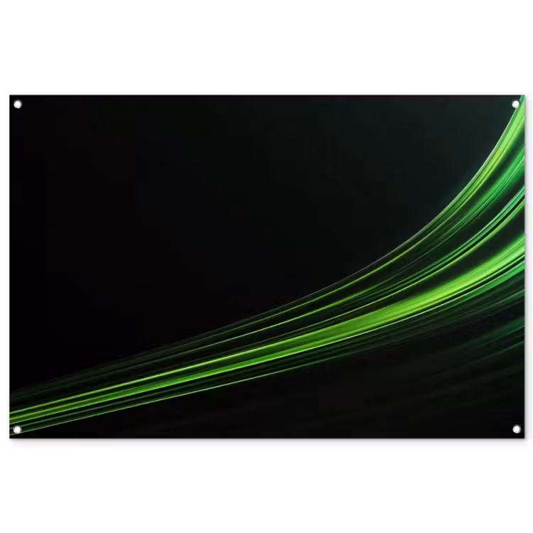 Tuinposter - Gaming - Lijnen - Boog - Groen — 1
