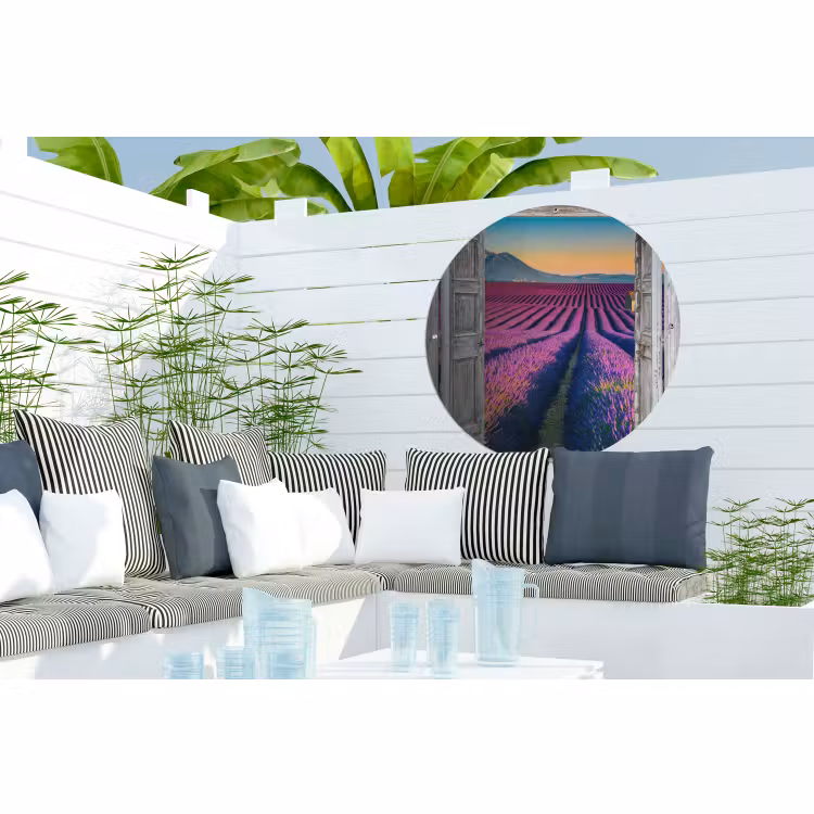 Tuinposter - Lavendel - Zomer - Doorkijk - Bloemen — 3