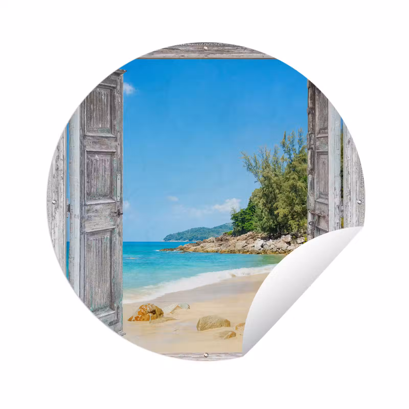 Tuinposter - Strand - Doorkijk - zomer - Tropisch — 1