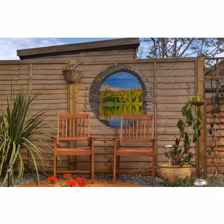 Tuinposter - Bomen - Bos - Water - Doorkijk — 4